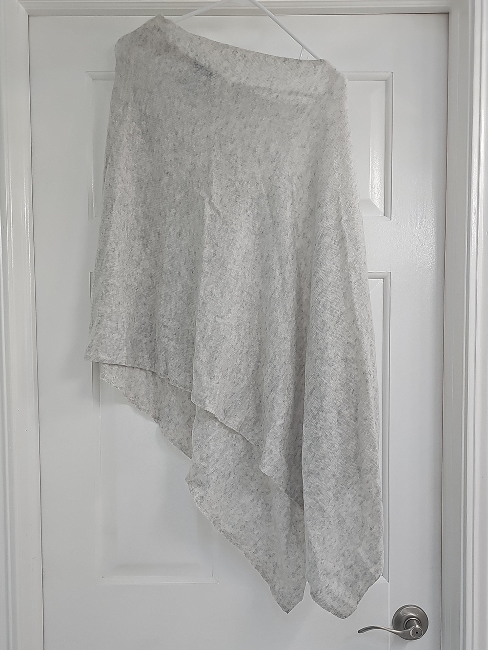 J.Crew Light Gray Cashmere Asymmetrical Shawl